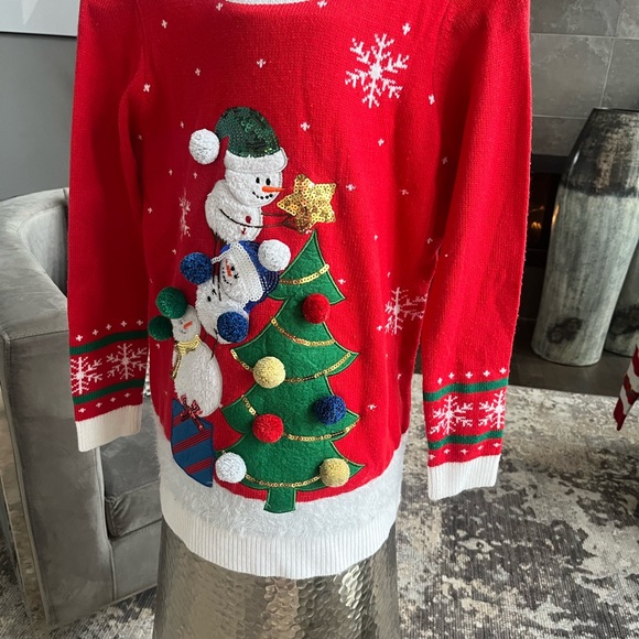 Cutest 🎄☃️cuddly ugly Christmas sweater 🎄☃️size small ☃️❄️🎄 - Picture 3 of 14